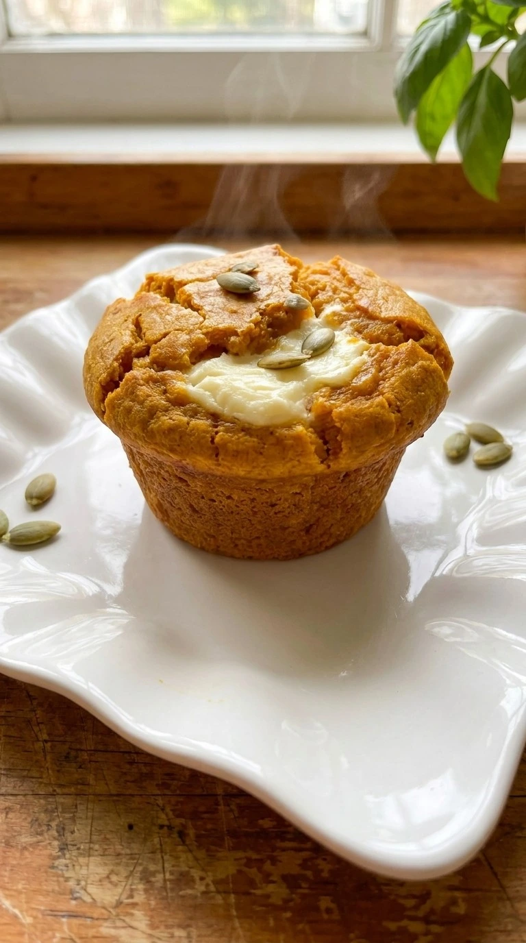 Copycat Starbucks Pumpkin Muffins with creamy cheesecake filling and golden pumpkin tops Recipe focus: pumpkin muffins starbucks copycat.