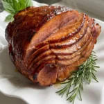 Crockpot Thanksgiving Ham finished spiral sliced glazed ham with caramelized surface Recipe focus: thanksgiving ham recipes crockpot.