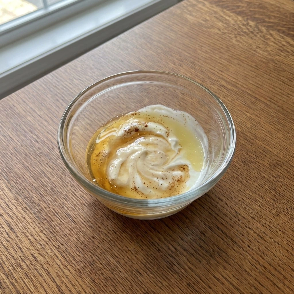 Fall Fruit Salad Thanksgiving Sides creamy dressing mixed with yogurt honey and cinnamon