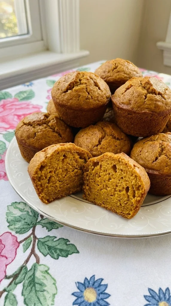 Spice Cake Pumpkin Muffins with golden cracked tops and soft pumpkin crumb Recipe focus: pumpkin muffins with spice cake.