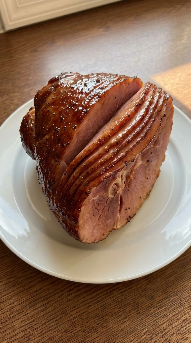 Crockpot Thanksgiving Ham — Rest and slice the glazed ham Recipe focus: thanksgiving ham recipes crockpot.