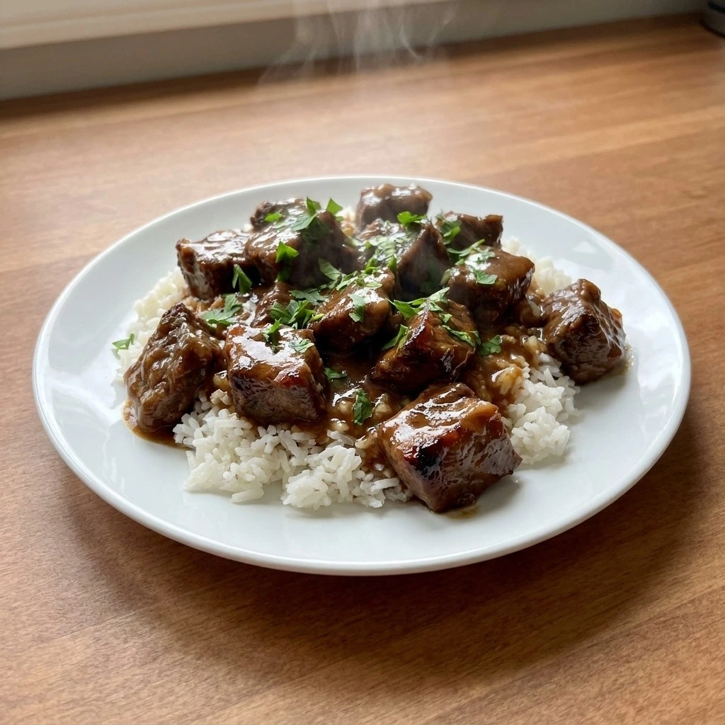 Crockpot Beef Tips and Gravy — Thicken and plate the gravy Recipe focus: easy beef tips and gravy crock pots.