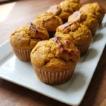Weight Watchers Pumpkin Muffins with golden domed tops in white paper liners Recipe focus: weight watcher pumpkin muffins.