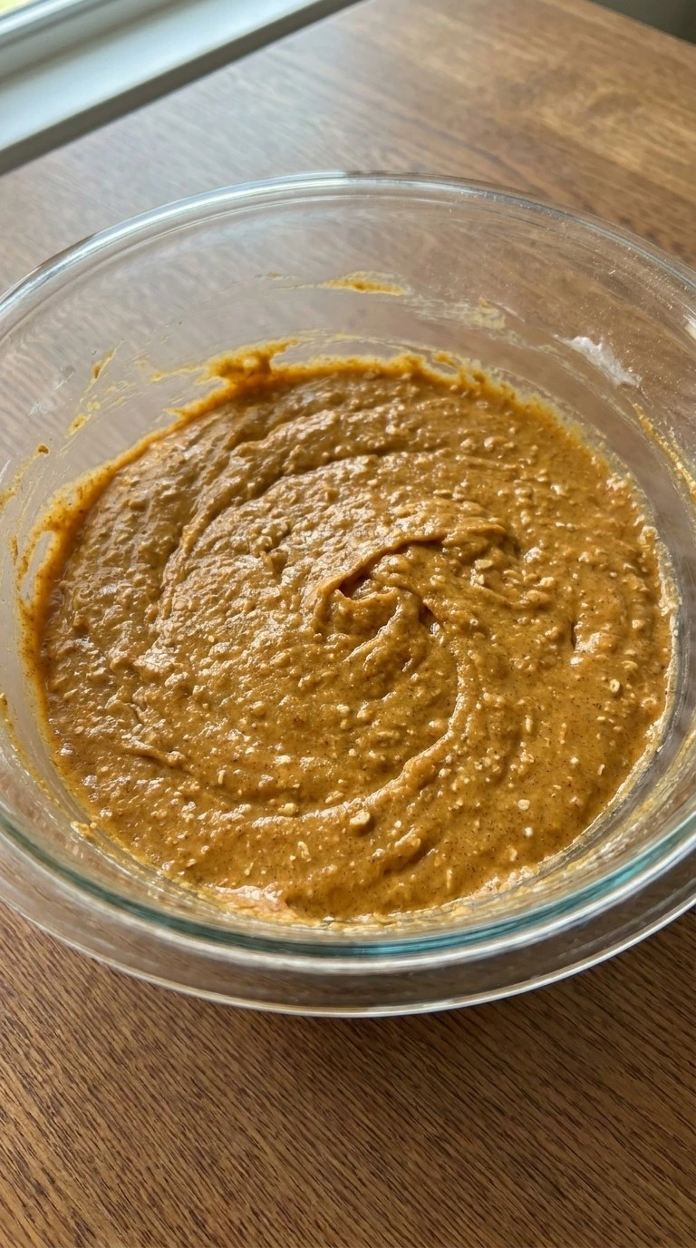 Weight Watchers Pumpkin Muffins batter folded until thick and slightly lumpy Recipe focus: weight watcher pumpkin muffins.