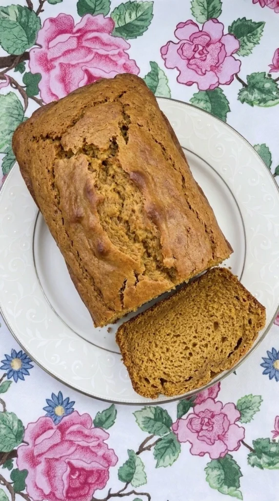 Cake Mix Pumpkin Bread golden loaf with sliced soft pumpkin crumb Recipe focus: pumpkin bread with cake mix easy.