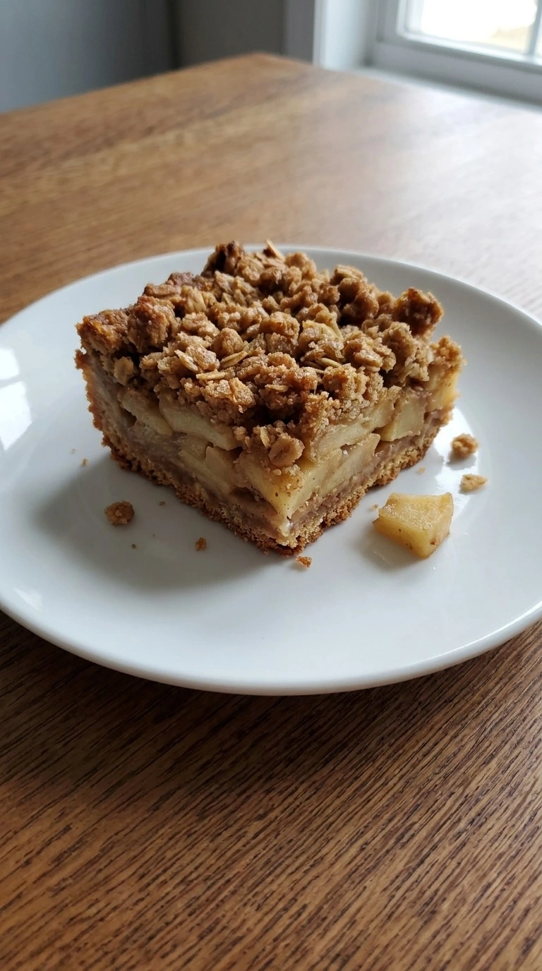 Fall Desserts for People Who Hate Pumpkin step 6 showing cool, cut and plate the bars for apple cider crumb bars.