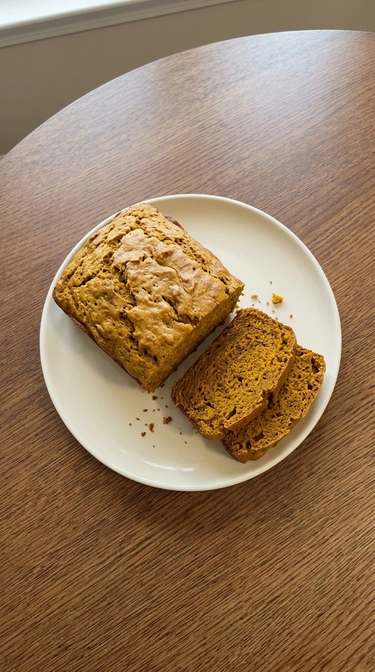 Pumpkin Bread with Cake Mix Boxes sliced loaf with golden crust and moist pumpkin crumb Recipe focus: easy pumpkin bread with cake mix boxes.