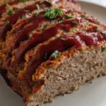 Turkey Meatloaf with golden crust and sliced tender center Recipe focus: meatloaf recipes.