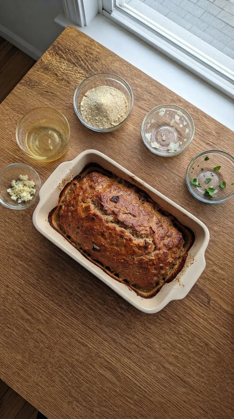 Turkey Meatloaf baking with golden brown top crust Recipe focus: meatloaf recipes easy.