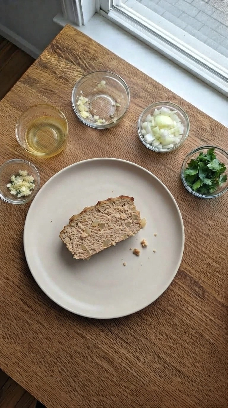 Turkey Meatloaf sliced portion showing tender center Recipe focus: meatloaf recipes easy.
