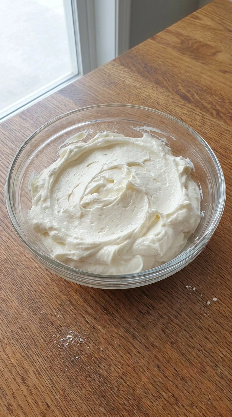 Christmas Jello Salad creamy filling mixed before layered assembly Recipe focus: christmas salad.
