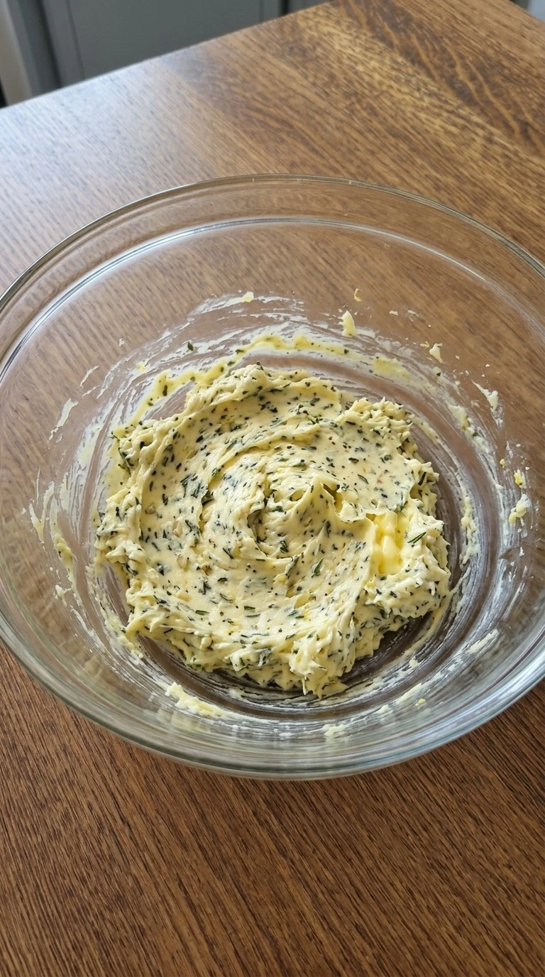 Herb Butter Roasted Turkey Breast seasoning made by mixing softened butter with rosemary, thyme and garlic Recipe focus: easy herb butter roasted turkey breast.