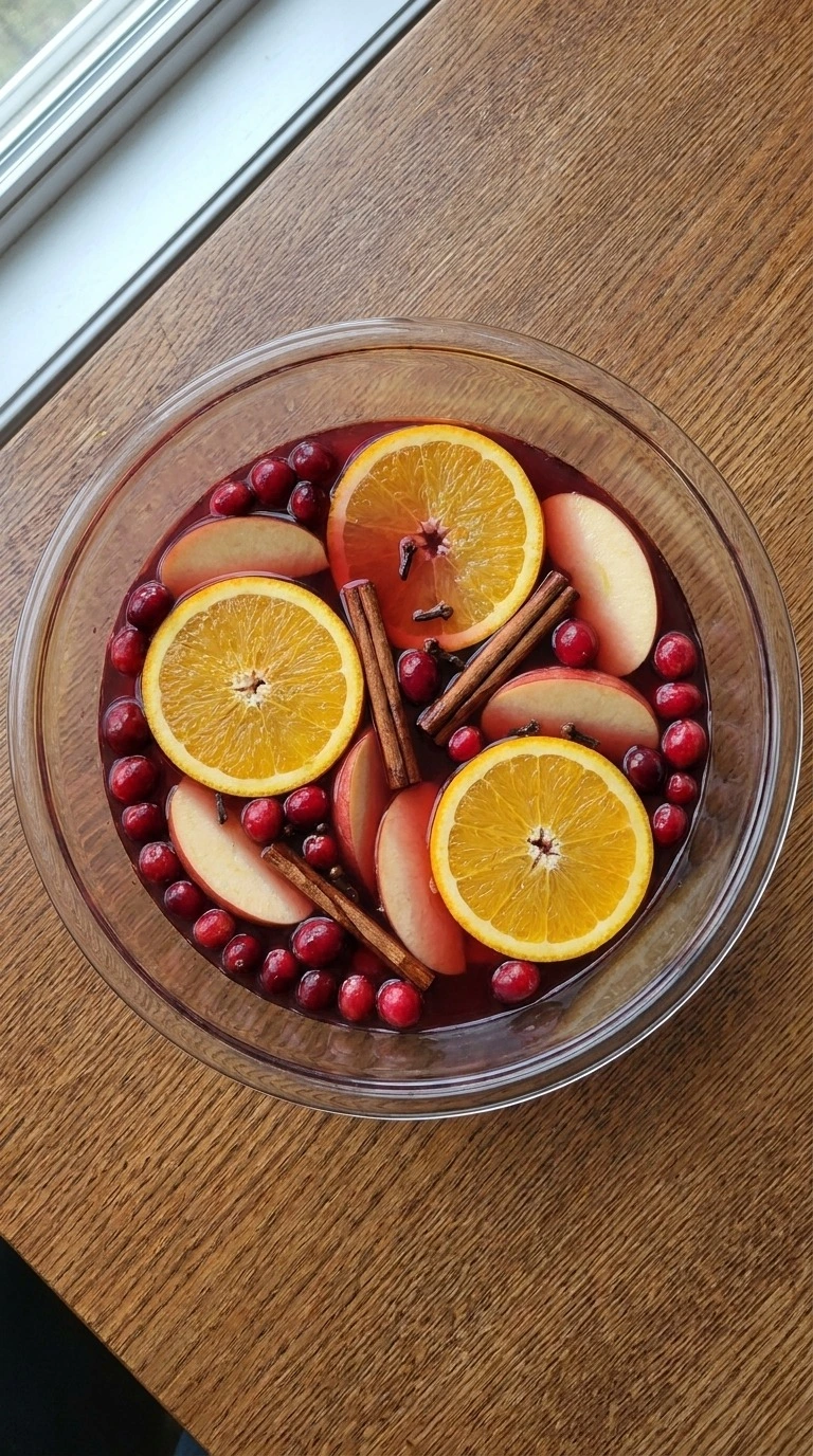 Non Alcoholic Christmas Punch with cinnamon and fruit infusion stage Recipe focus: christmas punch non alcoholic.