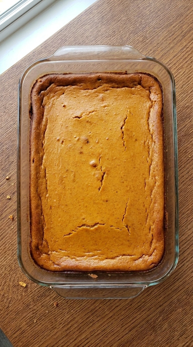 Pumpkin Cheesecake Bars baked dessert with set pumpkin cheesecake surface Recipe focus: pumpkin cream cheese bars.